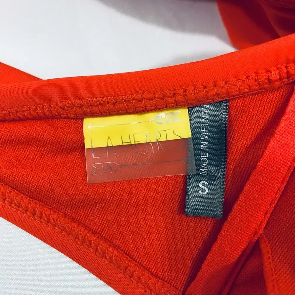 LA Hearts Bikini Top Size Small